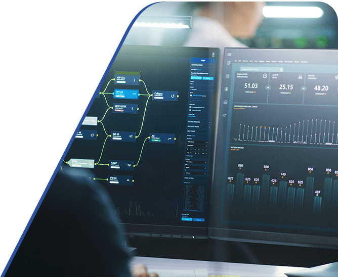 Amtivo (Formerly Certification Europe and EQA) - Document Management System - Security data metrics on dual screens